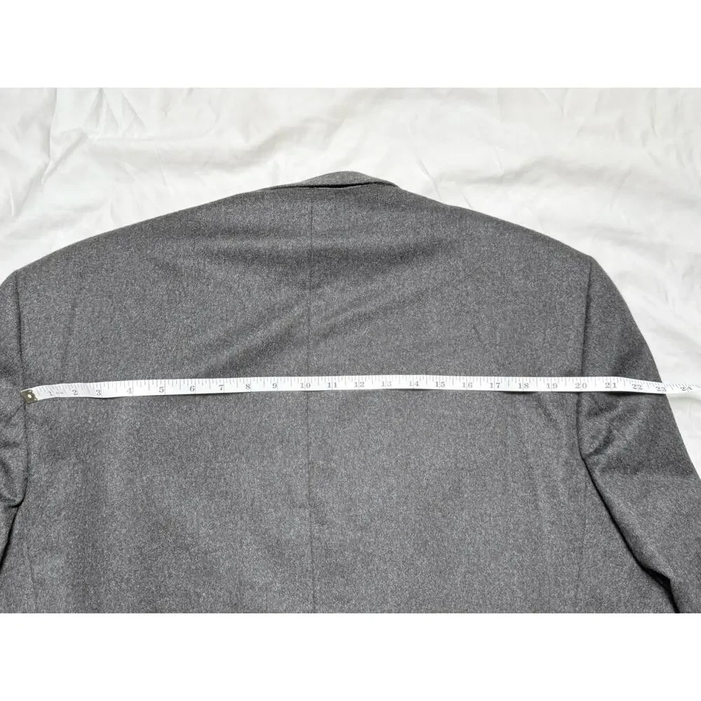 Vito Rufolo 42L Gray Lanificio Wool Silk Made in Italy Blazer Sport Suit Coat